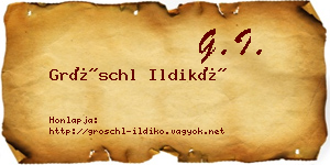 Gröschl Ildikó névjegykártya