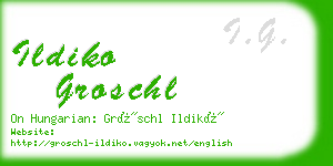 ildiko groschl business card